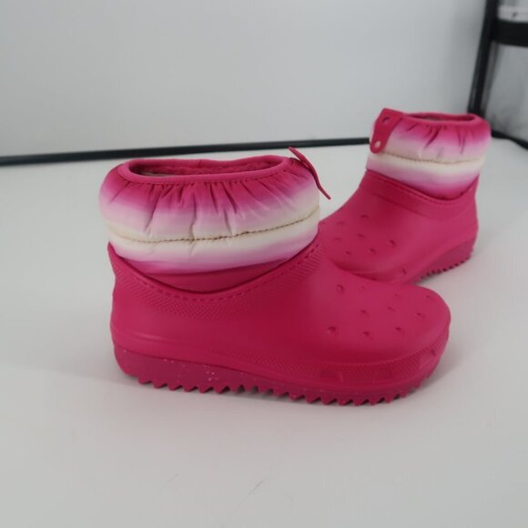 Crocs Women's Classic Neo Puff Shorty Boots Candy Pink/Stucco Size 7 NWT - Picture 4 of 9